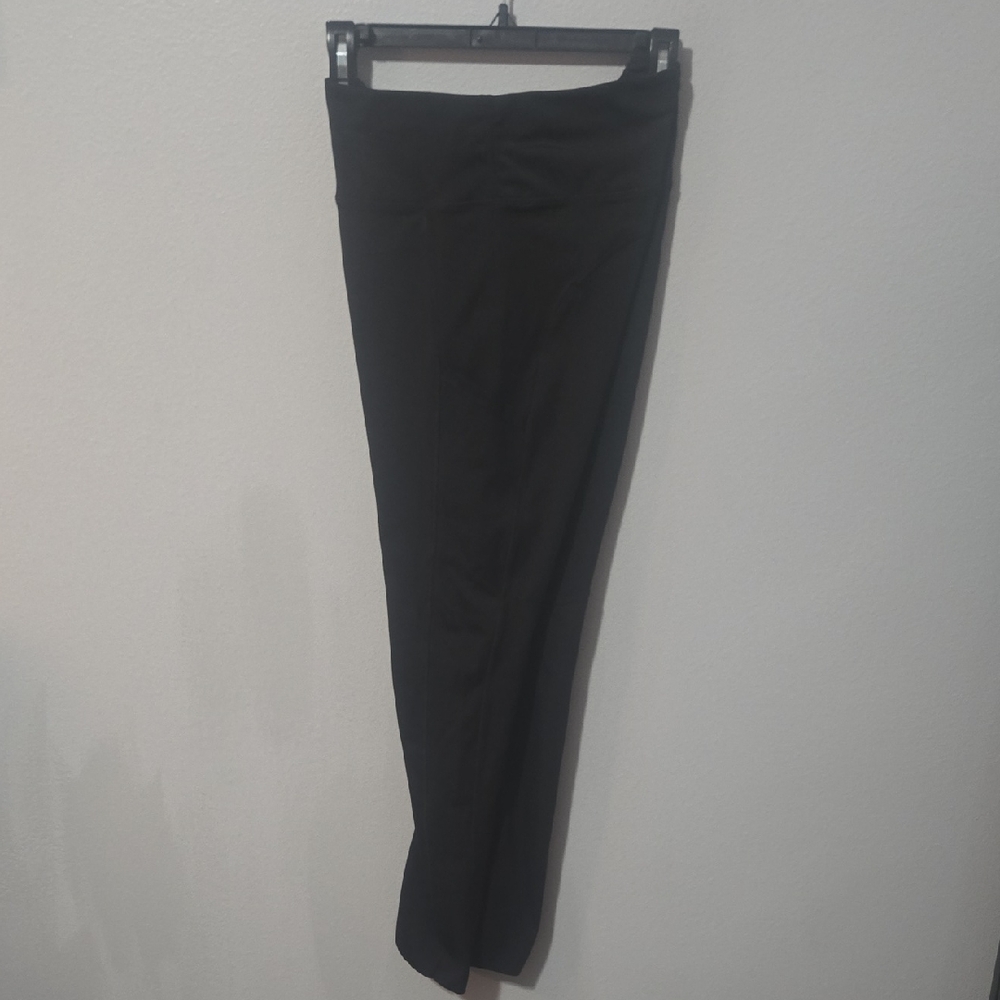 Womens Fornia Black Leggings With Side Pockets In Size Large